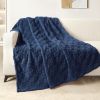 Fleece Throw Blanket for Couch,Super Soft and Warm Lightweight Checkered Pattern Blankets for All Seasons, 50x60 Inches