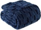 Fleece Throw Blanket for Couch,Super Soft and Warm Lightweight Checkered Pattern Blankets for All Seasons, 50x60 Inches