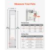 Dog Door for Sliding Glass Door, 75 7/8" to 80 11/16" Adjustable Height, Aluminum Alloy Frame with Flap, Lock Design, for Medium-Sized Dogs