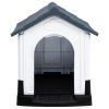 Dog House Grey, White, Black Polypropylene Small Durable