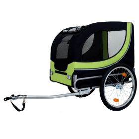 Large Folding Bike Trailer for Dogs – 66LB Capacity All-Terrain Pet Carrier, Durable Steel Frame for Cycling, Jogging, Camping & Outdoor Adventures (Color: as Pic)