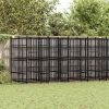 Dog Kennel Black Powder-coated steel Large Durable Dog Kennel