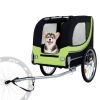 Large Folding Bike Trailer for Dogs – 66LB Capacity All-Terrain Pet Carrier, Durable Steel Frame for Cycling, Jogging, Camping & Outdoor Adventures