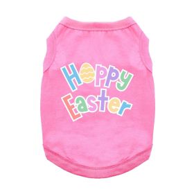 Hoppy Easter Dog Shirt (Color: Carnation Pink, size: 3X-Large)