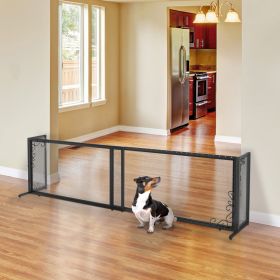Richell Large Freestanding Metal Mesh Pet Gate (Color: Antique Bronze)