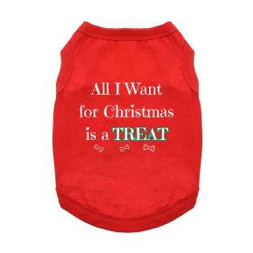 All I Want For Christmas Dog Shirt (Color: Red, size: small)