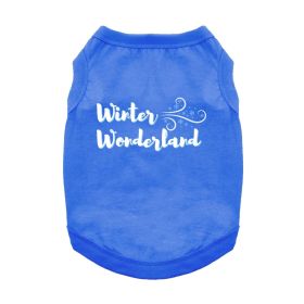 Winter Wonderland Dog Shirt (Color: Blue, size: small)