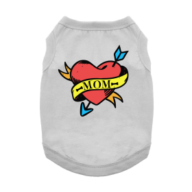 Mom Tattoo Dog Shirt (Color: Glacier Gray, size: medium)