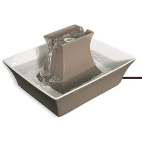Drinkwell Pagoda Fountain (Color: Taupe Stoneware)
